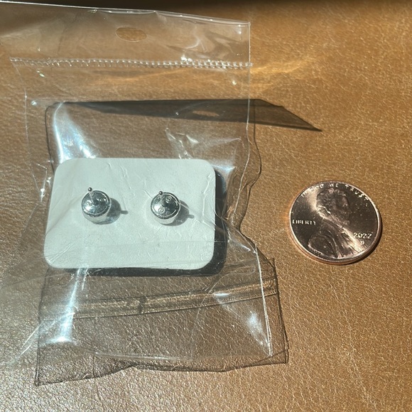 FOSSIL - Vintage Style Blue and Rose Gold Stud Earrings - Picture 3 of 3